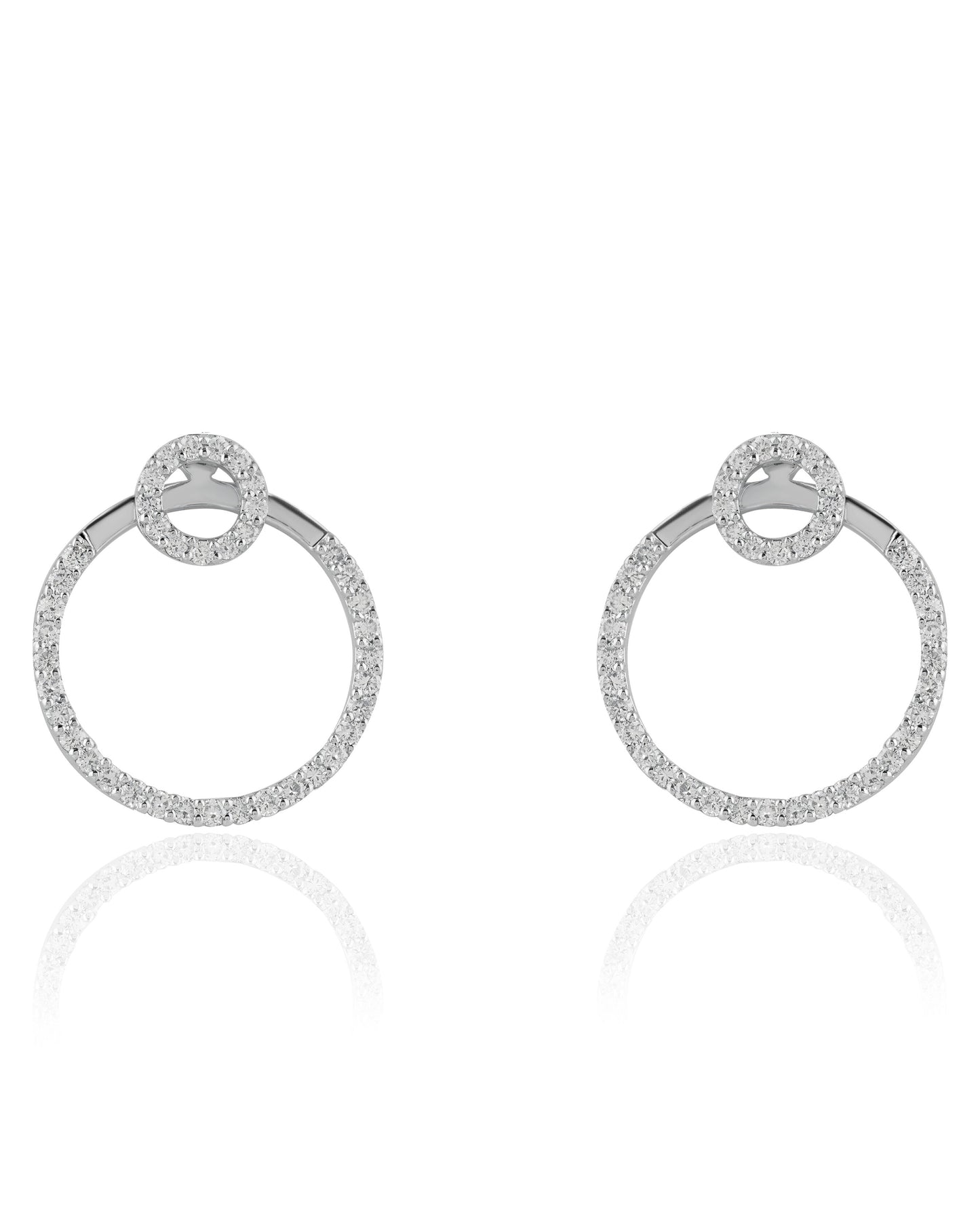 Double Halo Ring Earrings