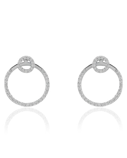 Double Halo Ring Earrings