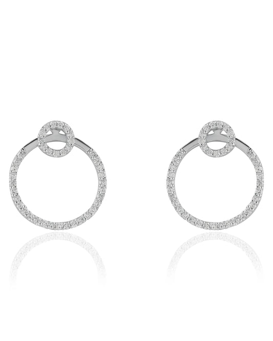 Double Halo Ring Earrings