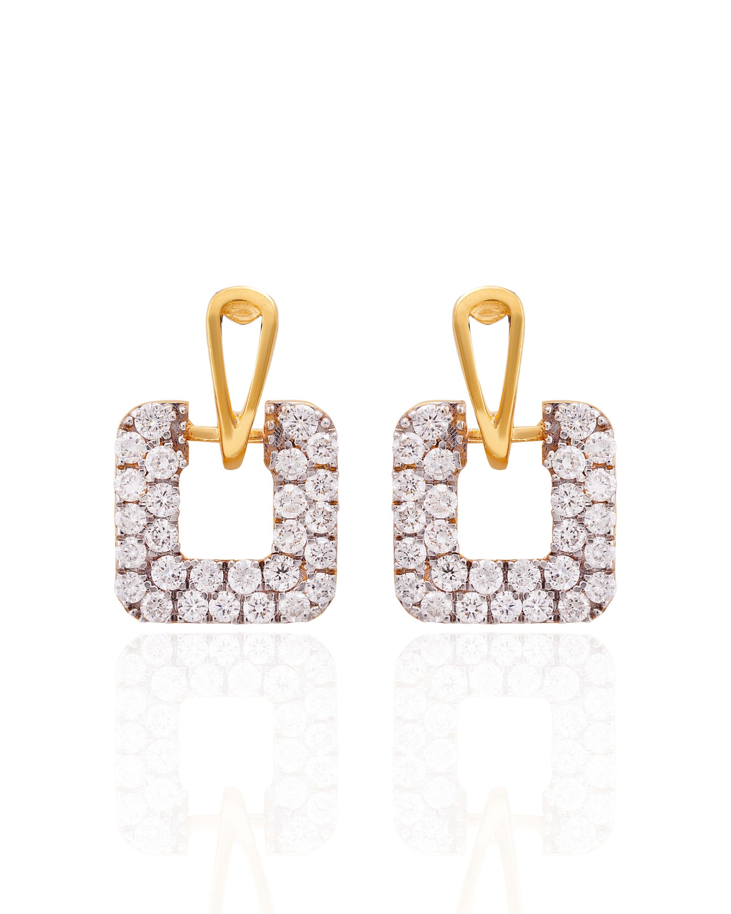 Gilded Ribbon Hoop Earrings