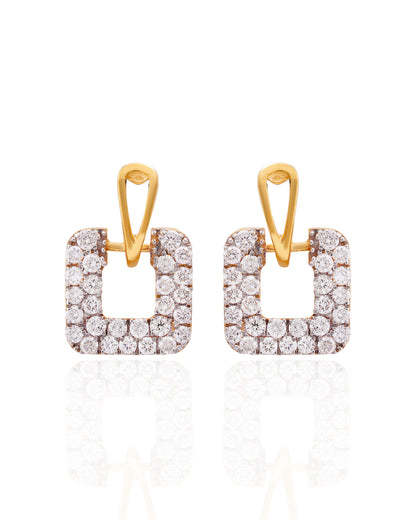 Gilded Ribbon Hoop Earrings