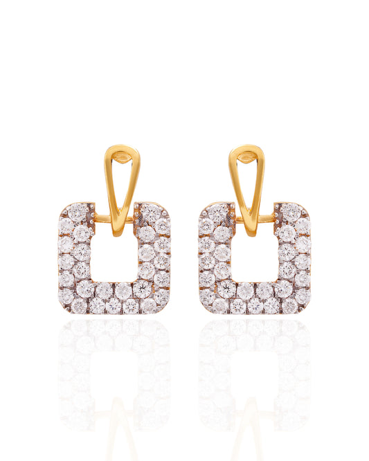 Gilded Ribbon Hoop Earrings