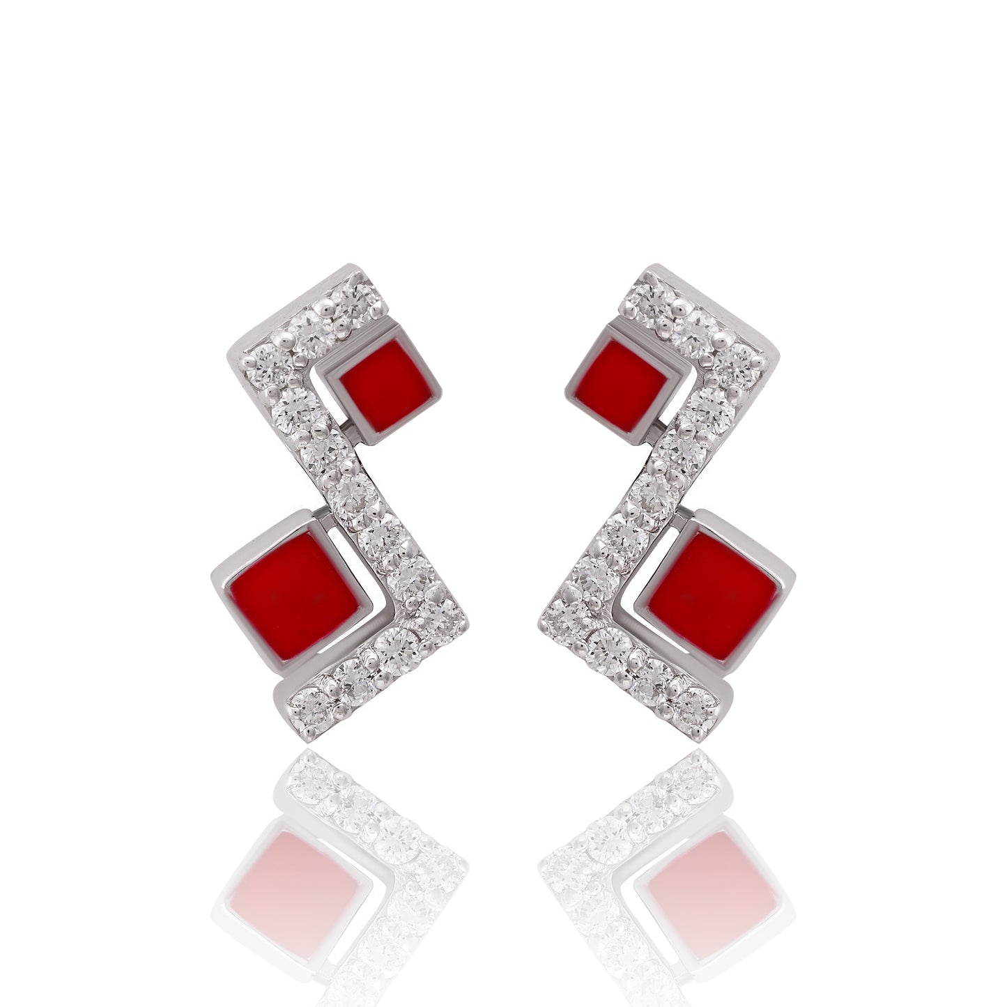 Majestic Fan Diamond Earrings