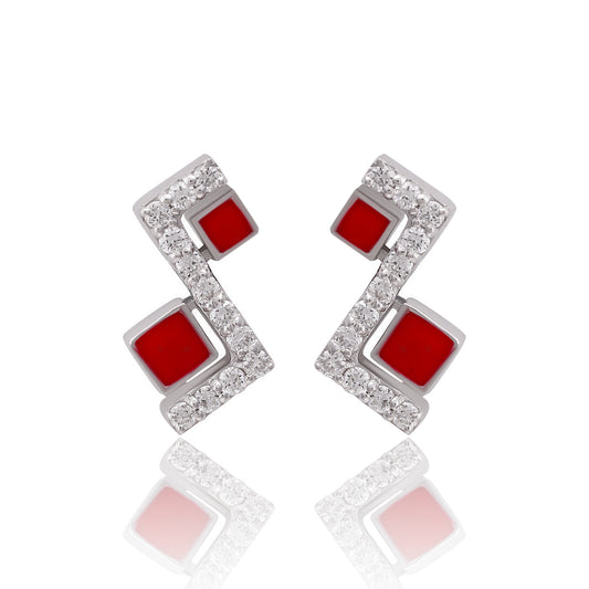 Majestic Fan Diamond Earrings