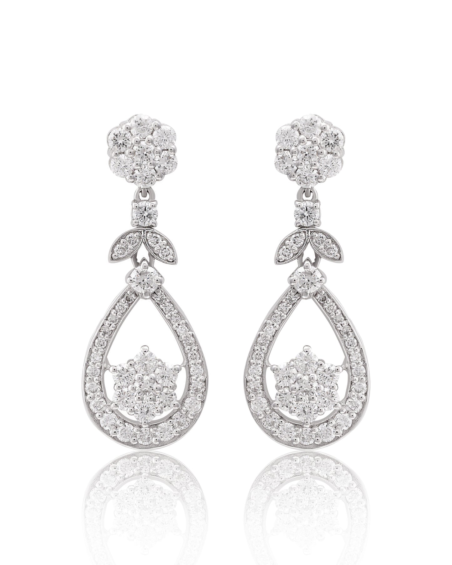 Ethereal Floral Teardrop Earrings