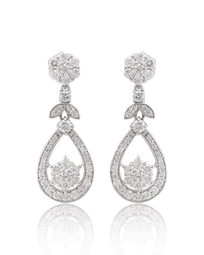 Ethereal Floral Teardrop Earrings