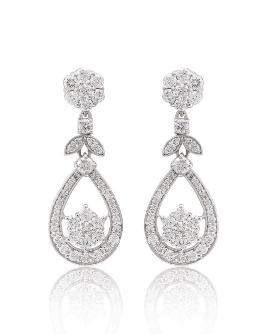 Ethereal Floral Teardrop Earrings