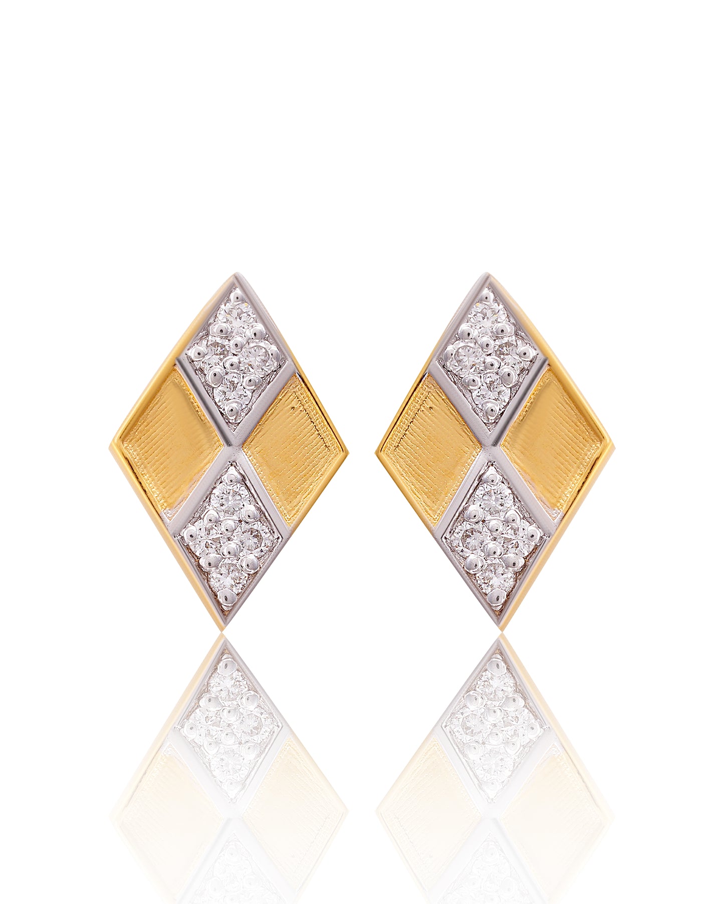 Gilded Prism Solitaire Earrings