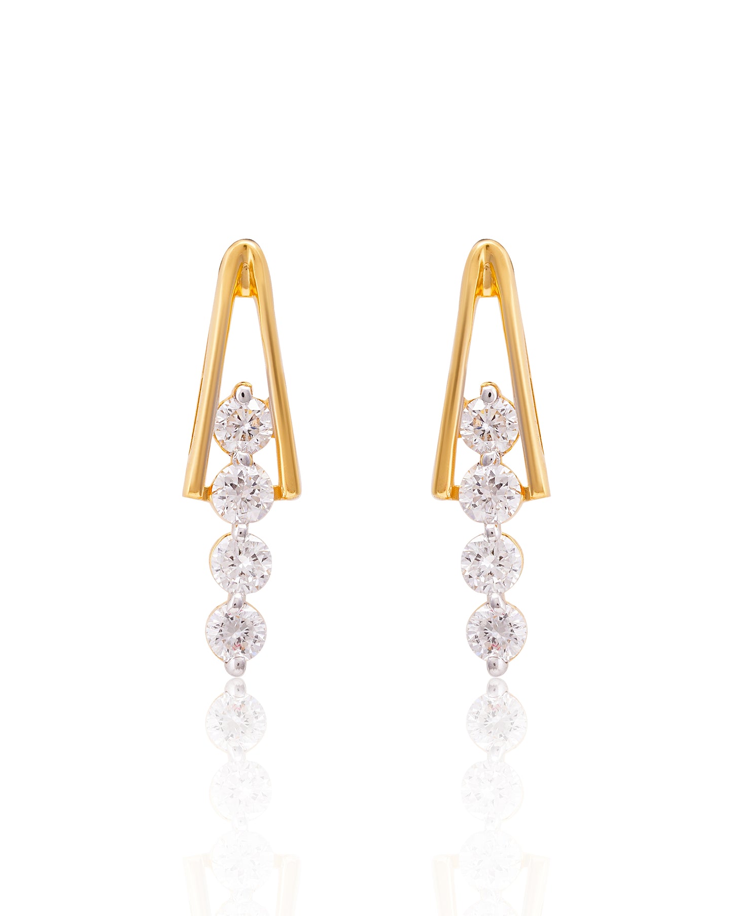 Luminous Crest Diamond Earrings