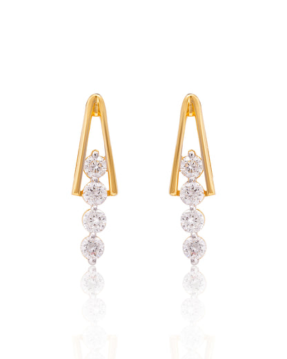 Luminous Crest Diamond Earrings
