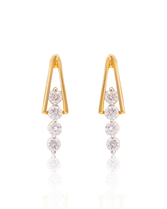 Luminous Crest Diamond Earrings