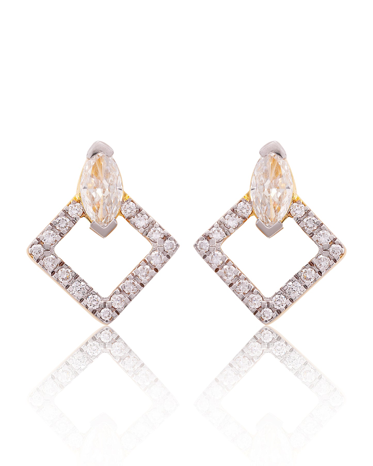 Radiant Marquise Halo Earrings