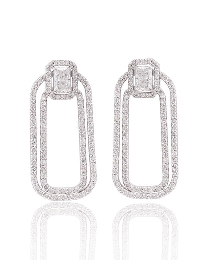Architectural Radiant Cut Earrings