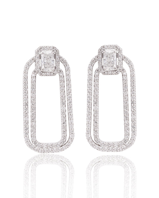 Architectural Radiant Cut Earrings