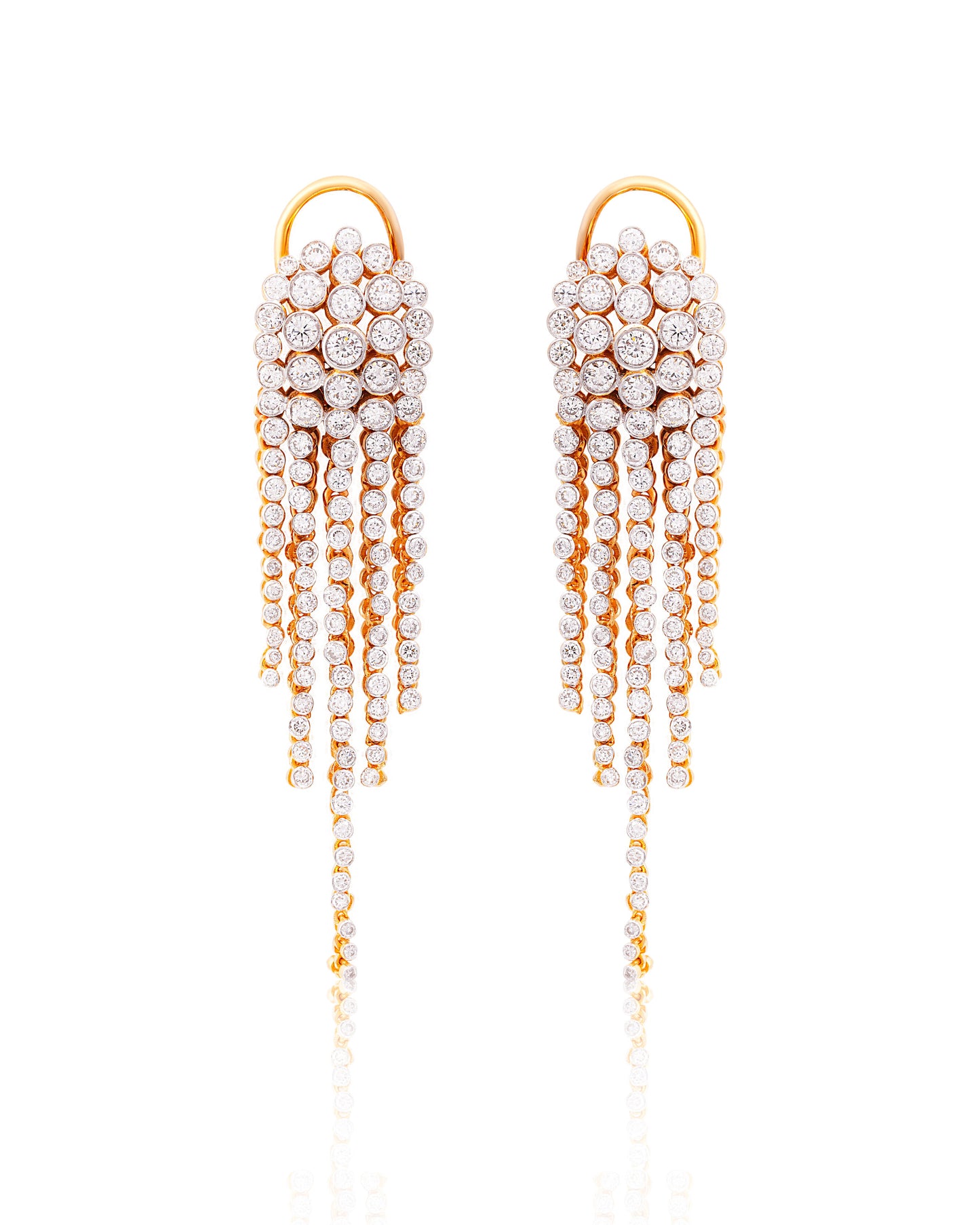Lustrous Cascade Diamond Earrings