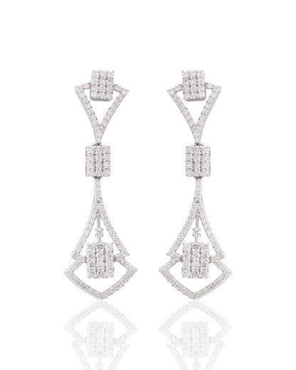 Art Deco Geometric Drop Earrings