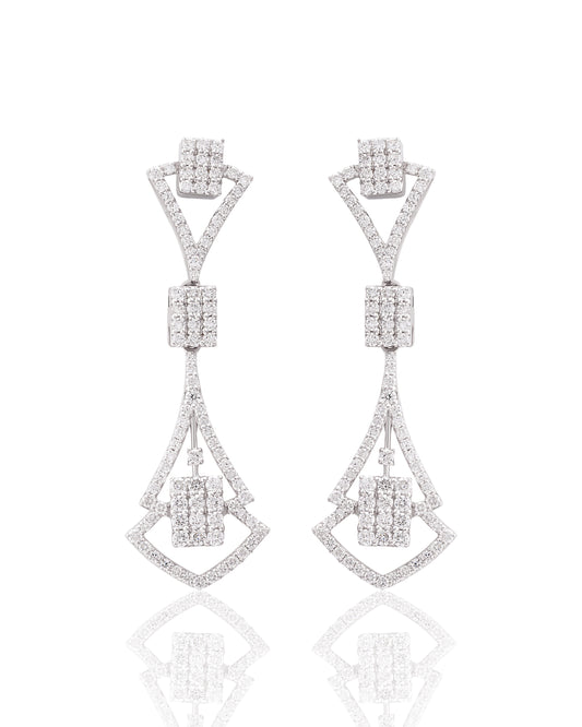 Art Deco Geometric Drop Earrings