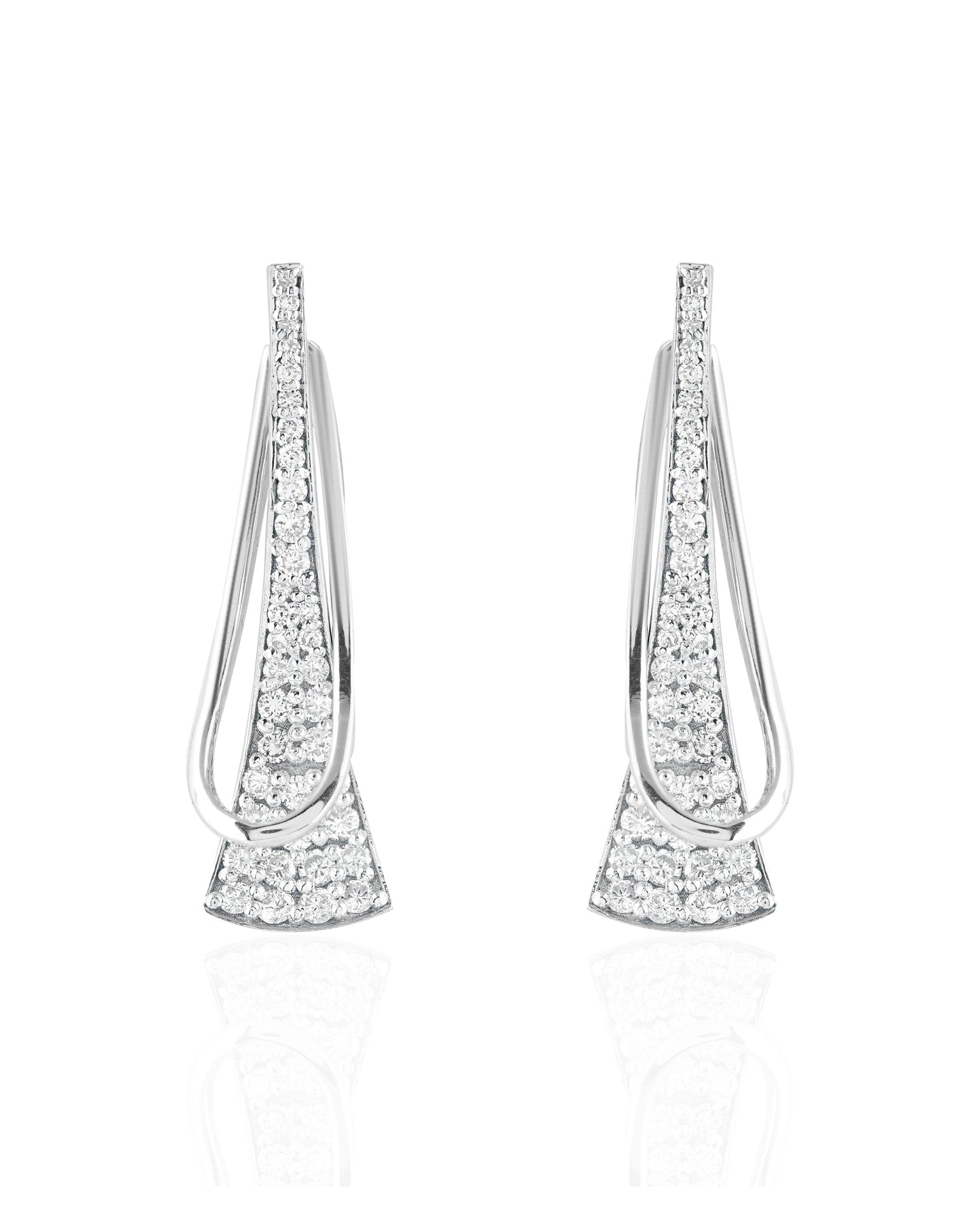 Flared Sparkle Earrings
