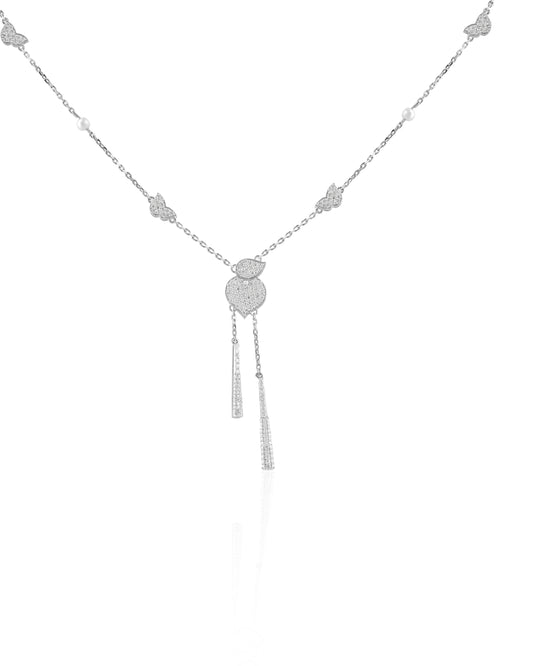 The “Flutter & Dew” Butterfly Necklace