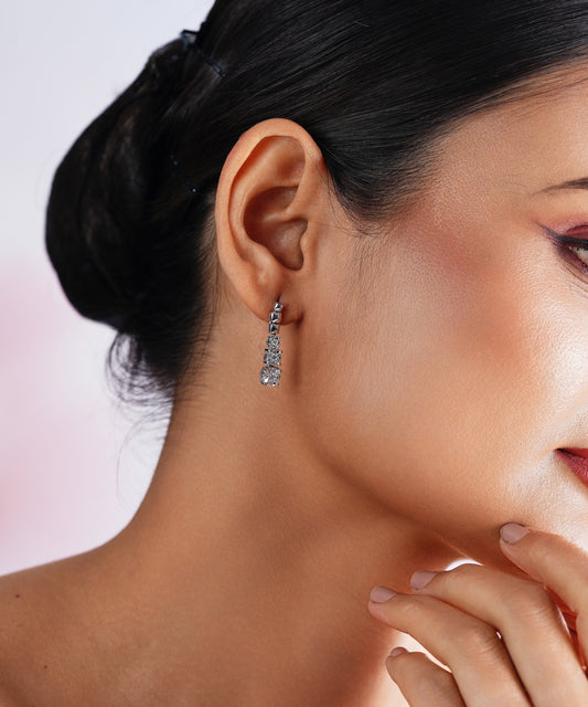 Triple Bloom Drop Earrings
