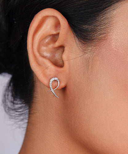 Graceful Curve Stud Earrings