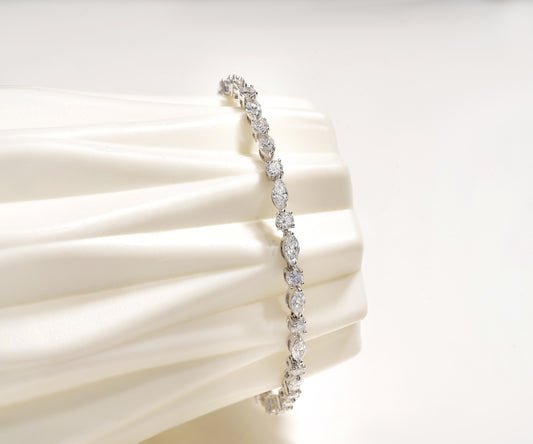 The Marquise Alternating Bracelet | Leaf Sparkle Bracelet