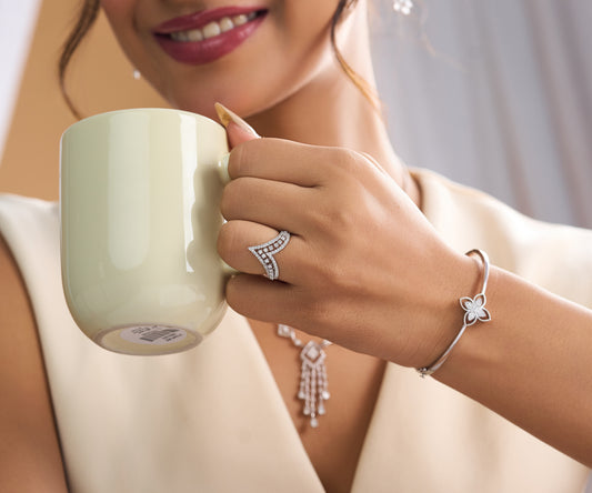 Graceful Petals Oval Bracelet