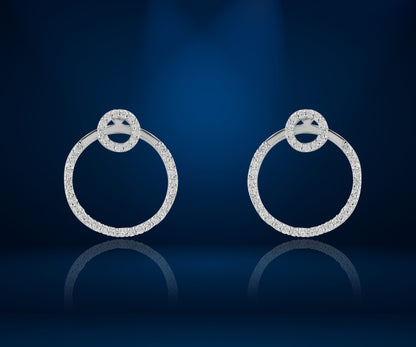 Double Halo Ring Earrings