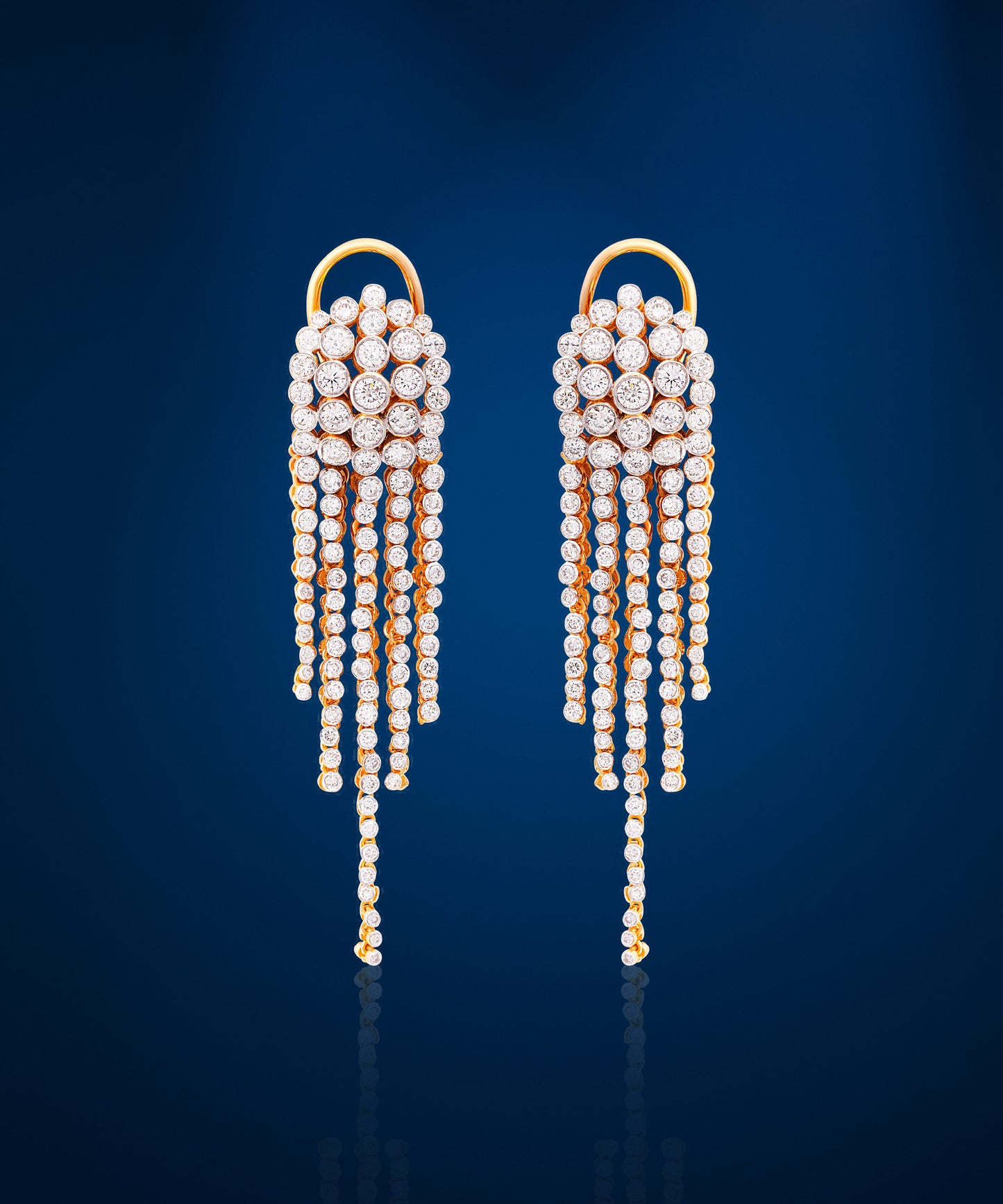 Lustrous Cascade Diamond Earrings