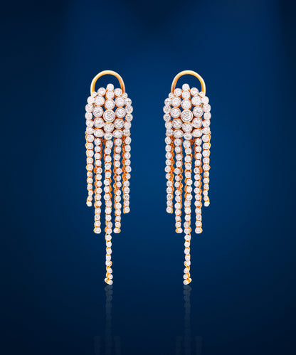 Lustrous Cascade Diamond Earrings