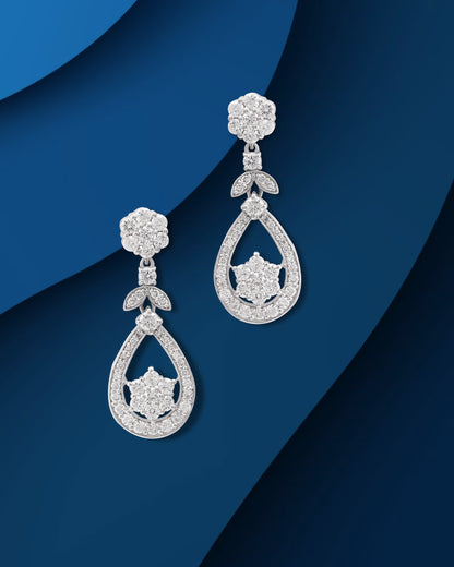 Ethereal Floral Teardrop Earrings