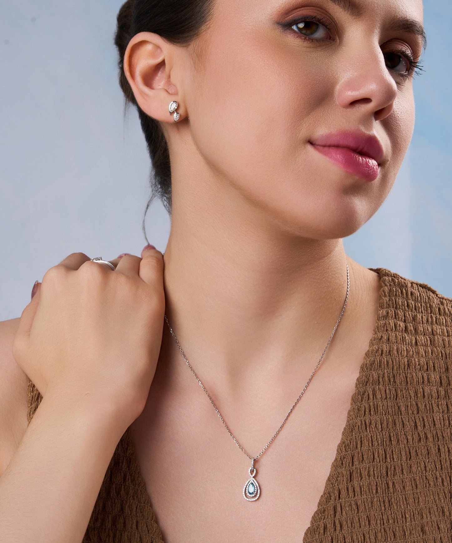 Celestial Dewdrop Stud Earrings