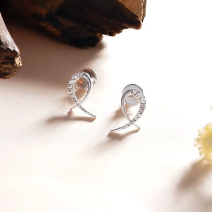 Graceful Curve Stud Earrings