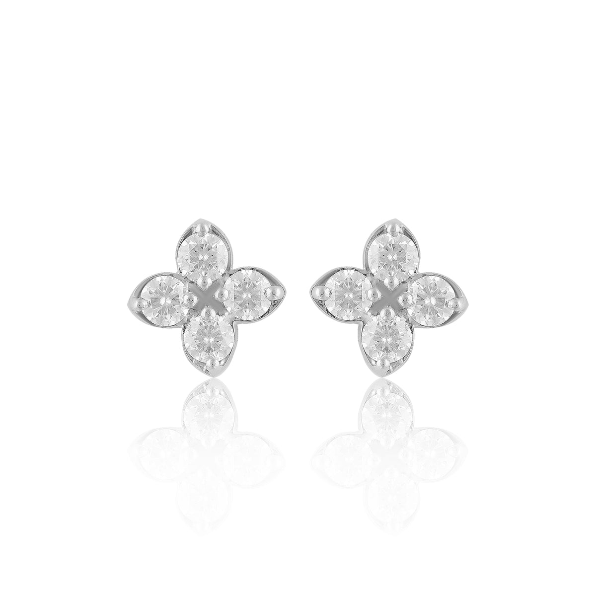 Four-Leaf Clover Stud Earrings