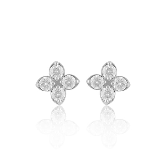 Four-Leaf Clover Stud Earrings