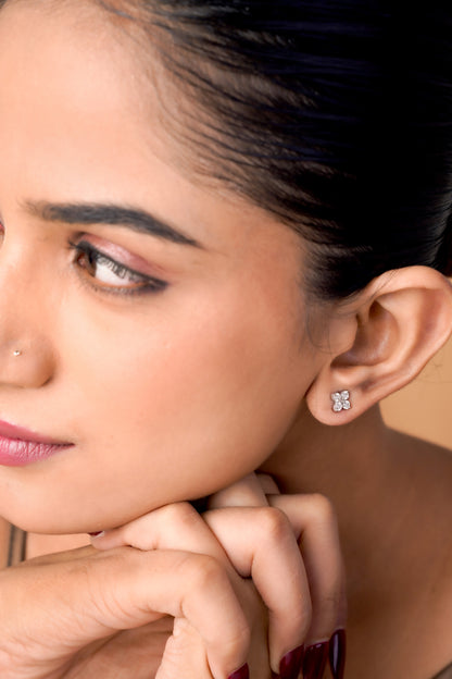 Four-Leaf Clover Stud Earrings