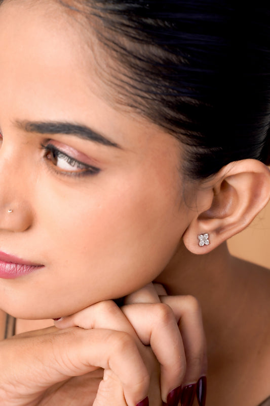 Four-Leaf Clover Stud Earrings