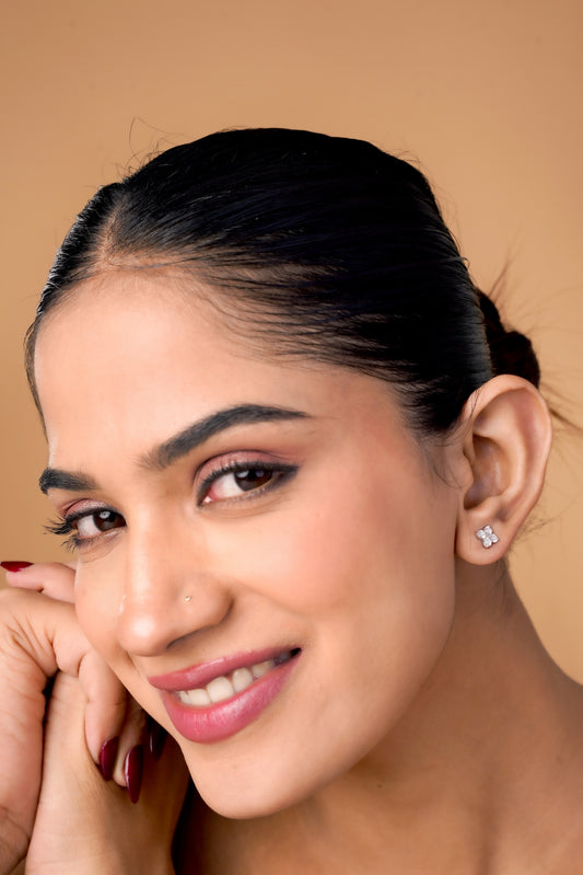 Four-Leaf Clover Stud Earrings