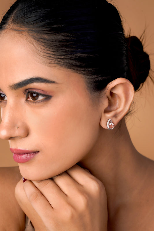 Elegant Teardrop Crystal Stud Earrings
