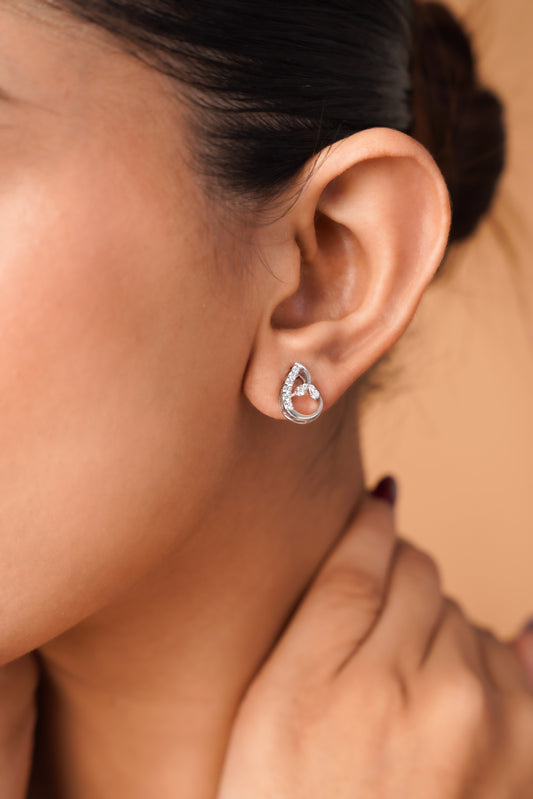 Elegant Teardrop Crystal Stud Earrings