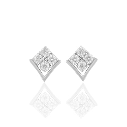 Elegant Geometric Cluster Stud Earrings