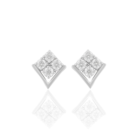 Elegant Geometric Cluster Stud Earrings