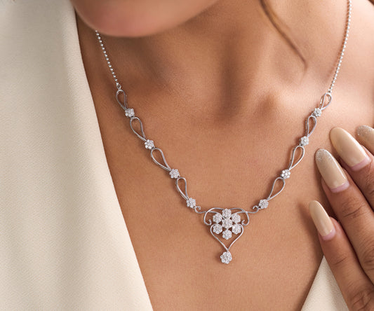 The Floral Waltz Necklace & Earrings Set