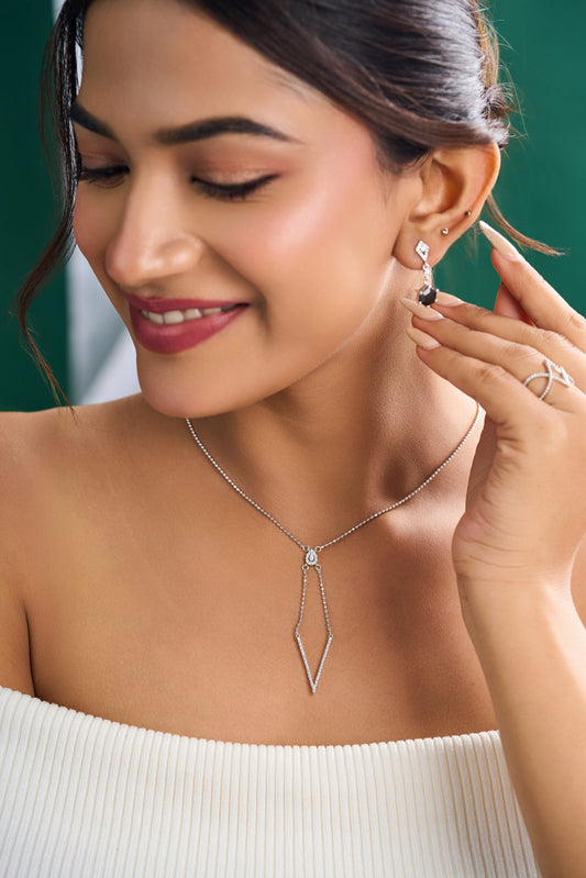 The Geometric V Pendant