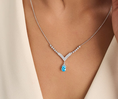 Azure Vista Chevron Pendant