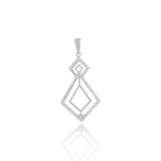 Geometric Diamond Drop Pendant