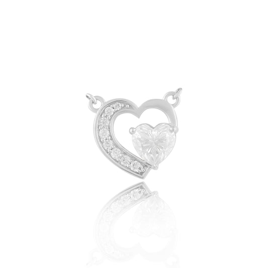 Double Heart Pendant Necklace