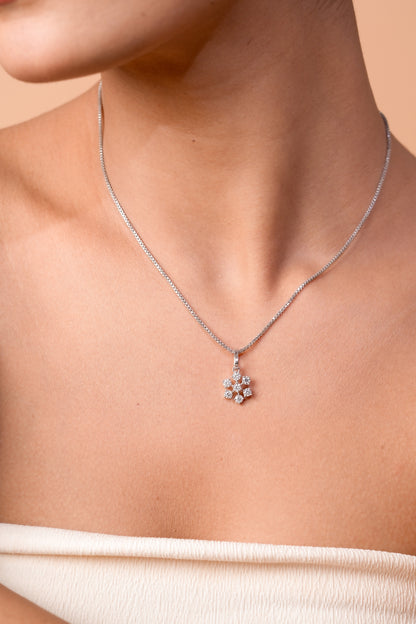 Floral Cluster Drop Pendant