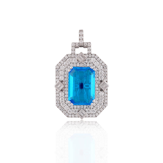 Royal Ocean Blue Stone Pendant – A Statement of Timeless Luxury