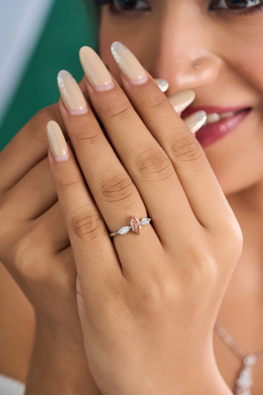 The Blush Marquise Trio Ring